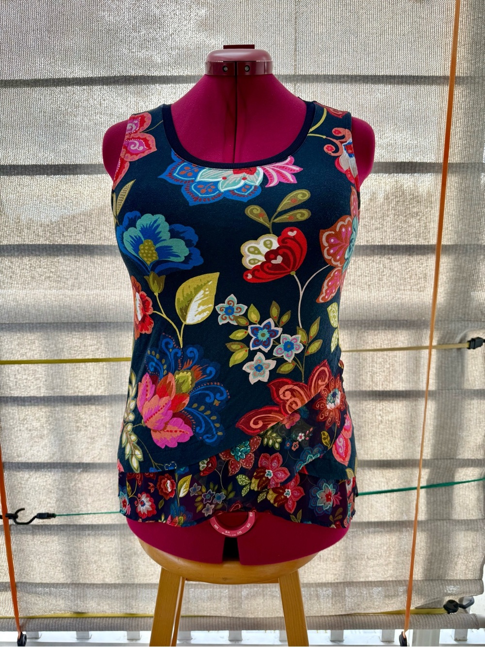 Desigual Plano Bajo Tank Top with Multicolor Floral Print